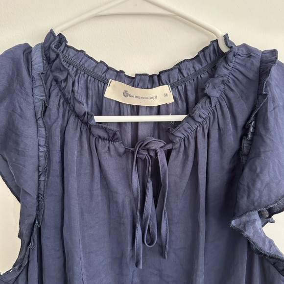 The Impeccable Pig Navy Tiered Ruffled Dress - Picture 4 of 4
